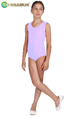 BODY DANZA LYCRA SMANICATO LILLA BAMBINA